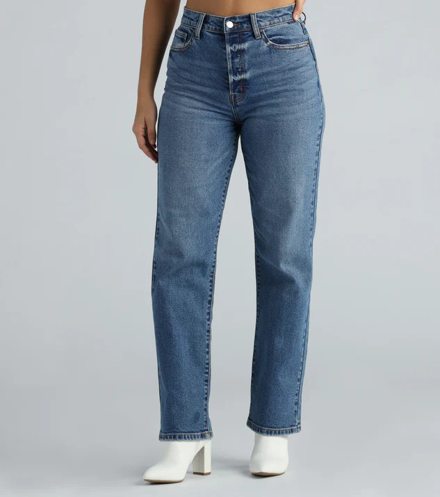 Classic High-Rise Straight-Leg Boyfriend Jeans | Windsor Stores
