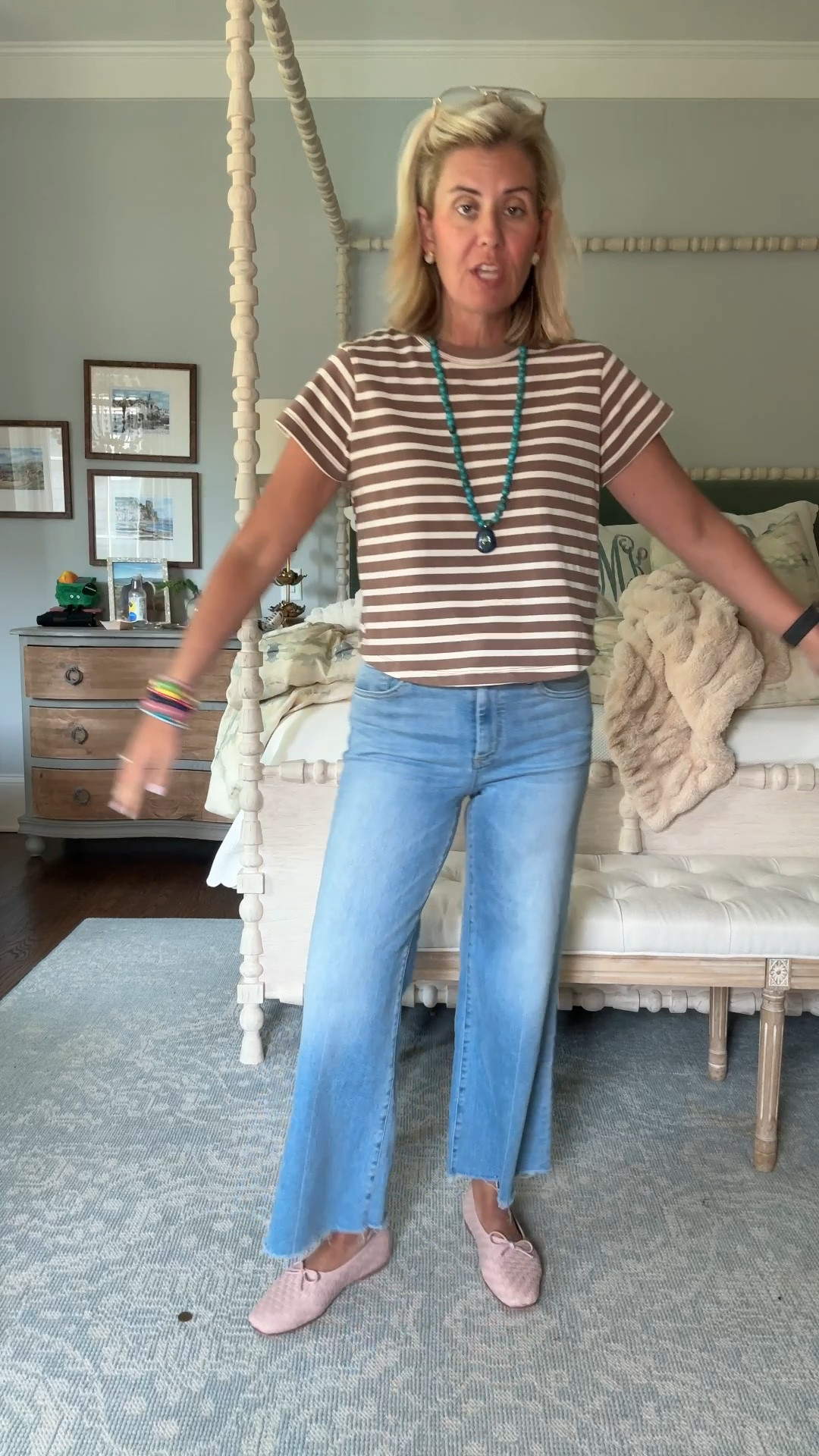 Probably my most asked about outfit! I wear these pieces in constant rotation and they are truly a favorite. 
Tee - xs
Jeans - 26P (1964 Wash)
Sandal - 38.5 (size 1/2 up) 

Use my code MIXANDMATCH for 25% off at Erin McDermott

#LTKdayinmylife #LTKmomlife