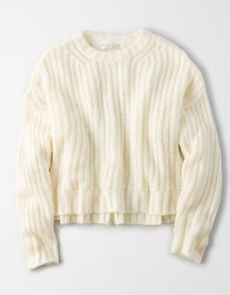 AE Cozy Crew Neck Sweater | American Eagle Outfitters (US & CA)