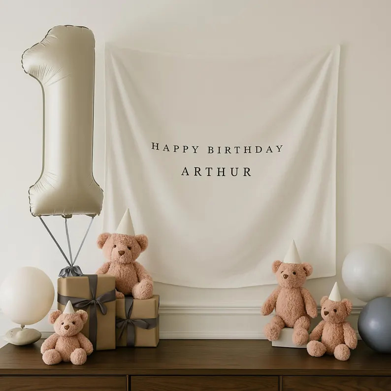 Personalised Birthday Name Flag, Birthday Banner, Custom Birthday Banner, Fabric Sign, Fabric Bir... | Etsy (US)