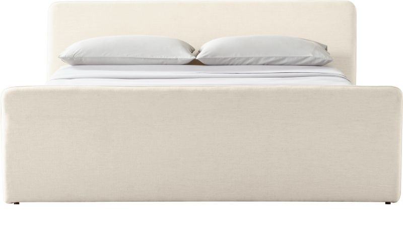 Camerano Eggshell Upholstered Modern King Bed + Reviews | CB2 | CB2