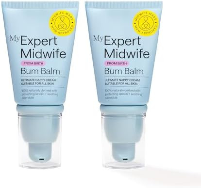 My Expert Midwife No Harm Bum Balm Nappy Cream - 30ml (Pack of 2) | 100% Naturally Derived Baby B... | Amazon (UK)