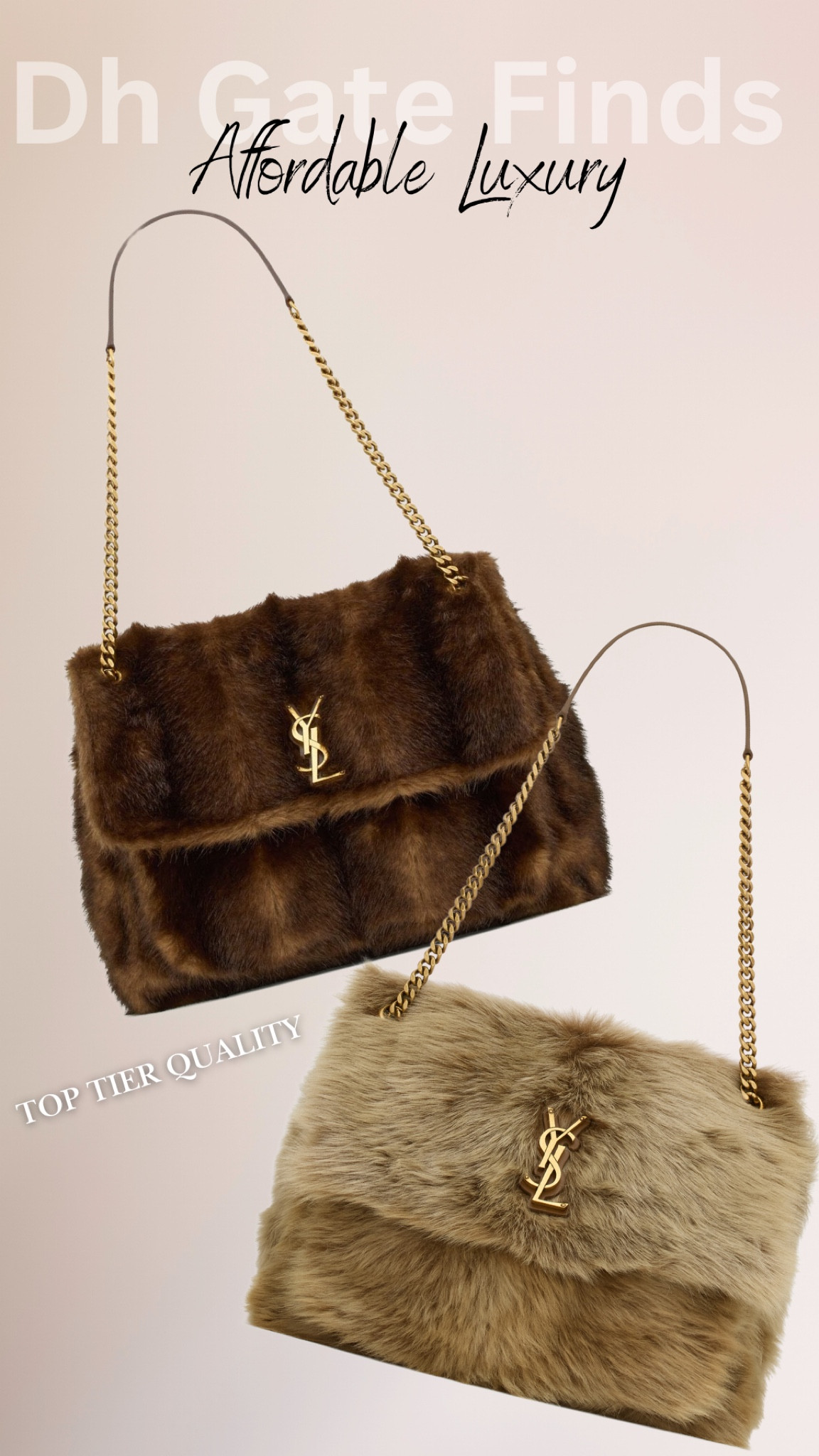 Affordable Luxury! Premium quality Y*s*l faux fur handbags (they even carry the oversized version as seen on kashdoll) 

Designer handbags | designer inspired | faux fur | winter fashion | luxury for less | high fashion | women’s accessories | women’s fashion | 

#LTKItBag