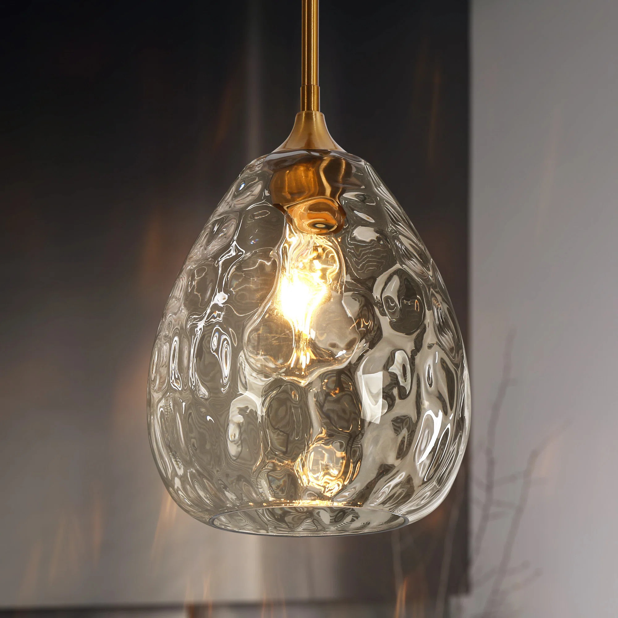 Teandrea 1 - Light 7.8'' W Dome Brass Kitchen Island Pendant UL Certified | Wayfair North America