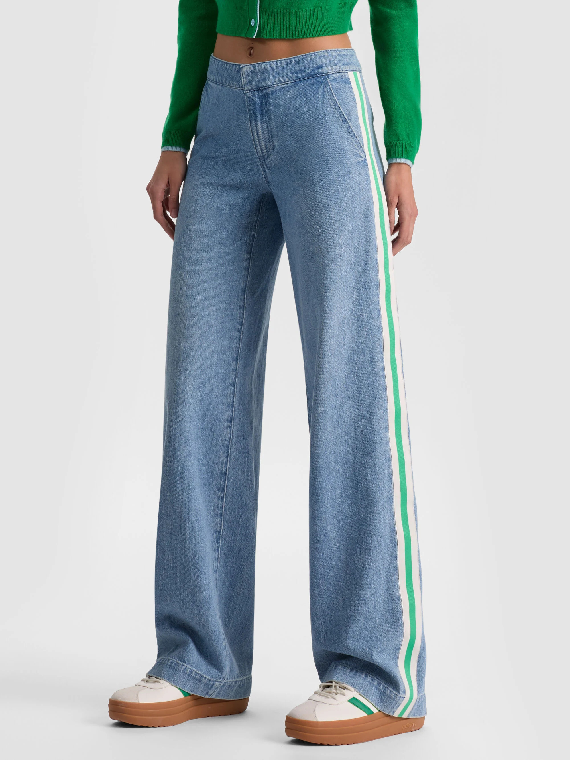 XANDER RACING STRIPE JEAN | Alice + Olivia