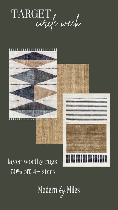 Layer-worthy rugs, 50% off at Target!



#LTKxTarget