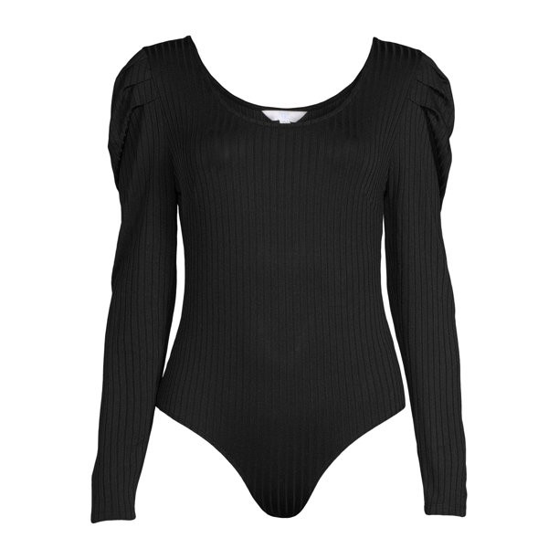 Time and Tru Women's Puff Sleeve Bodysuit - Walmart.com | Walmart (US)