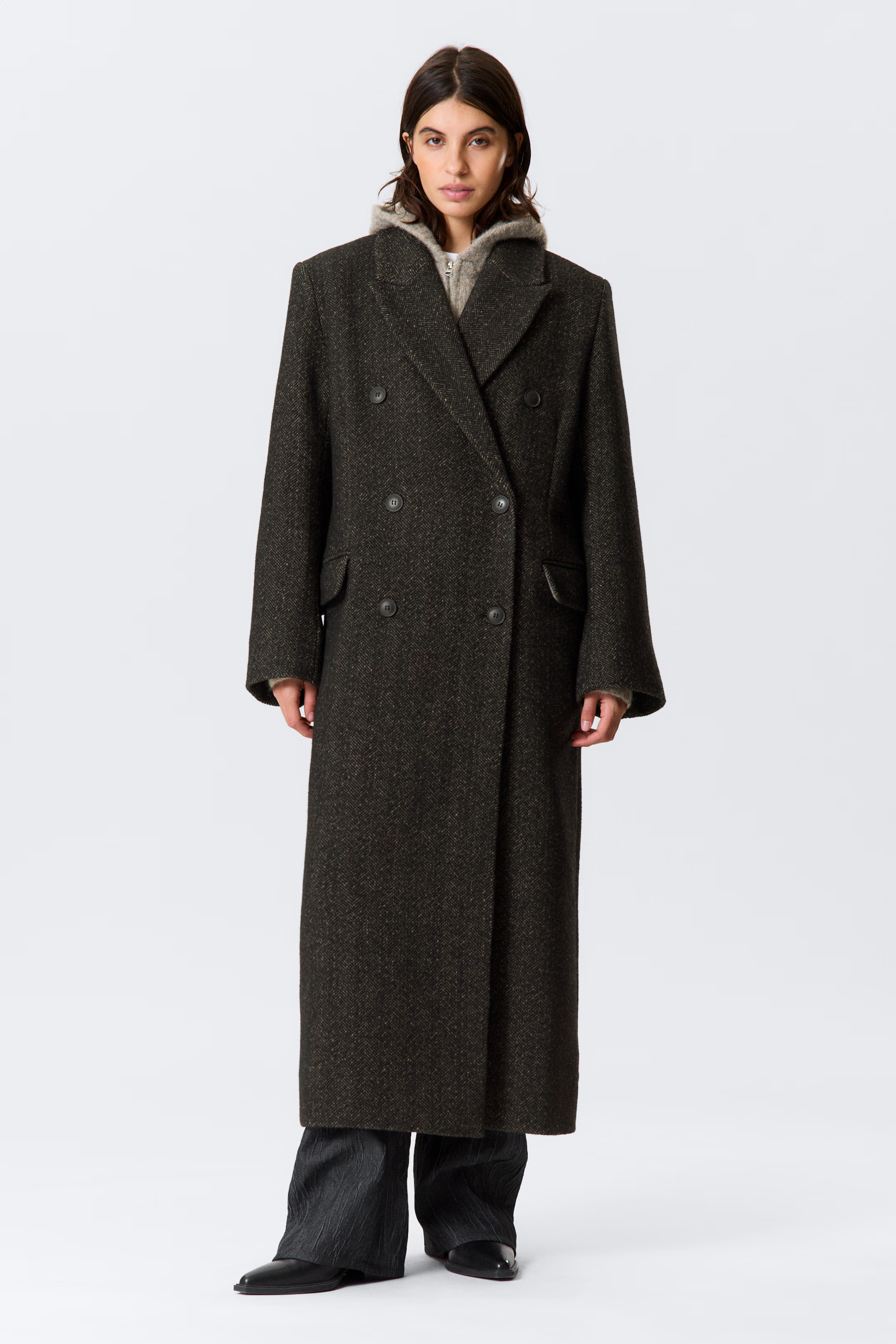 Logan Double-Breasted Wool-Blend Coat | H&M (UK, MY, IN, SG, PH, TW, HK)