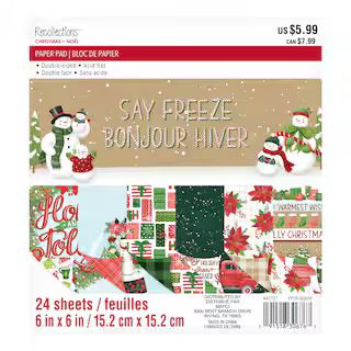 Say Freeze Christmas Paper Pad by Recollections™, 6" x 6" | Michaels Stores