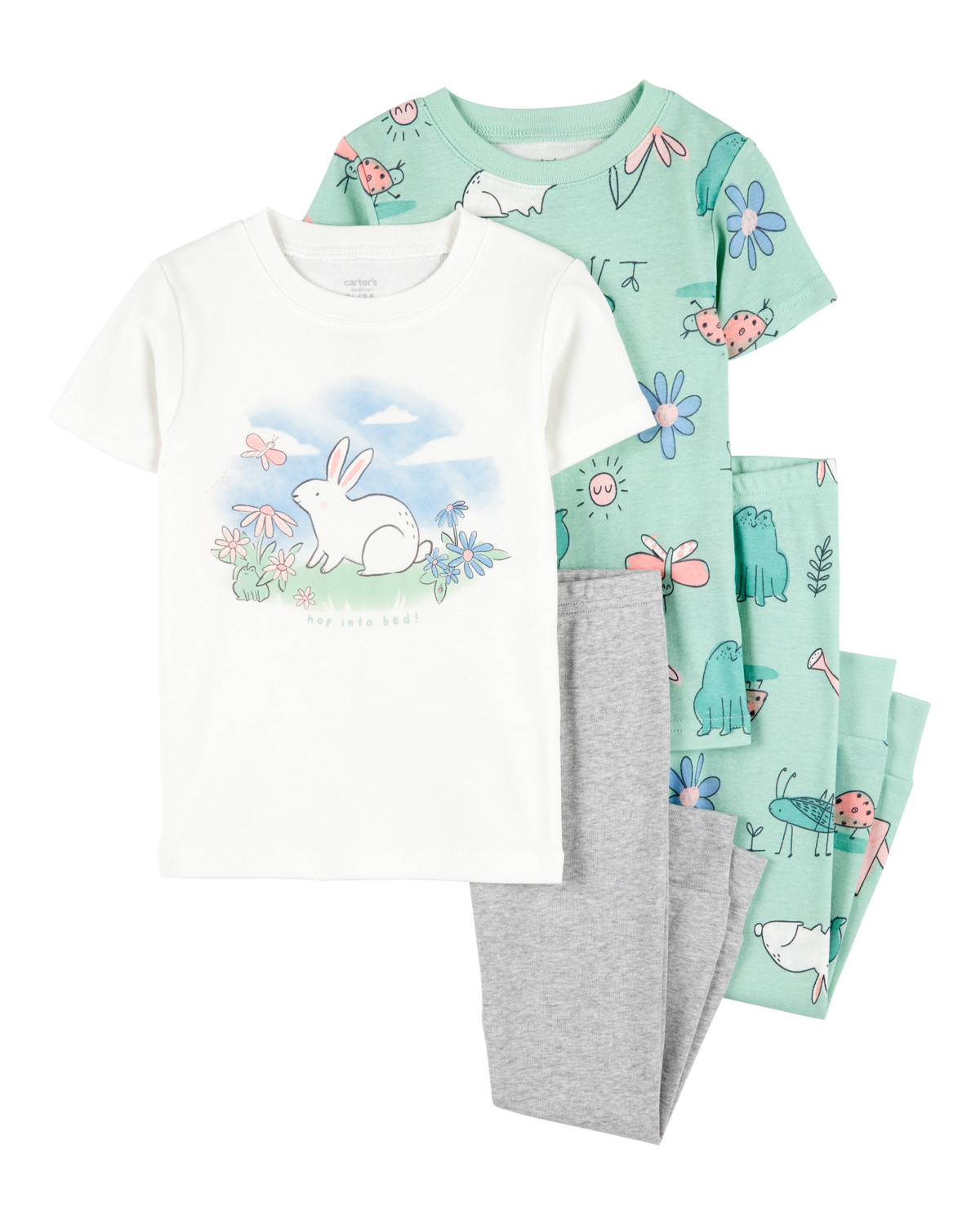 Toddler 4-Piece Bunny Cotton Pajamas | Carter's Inc