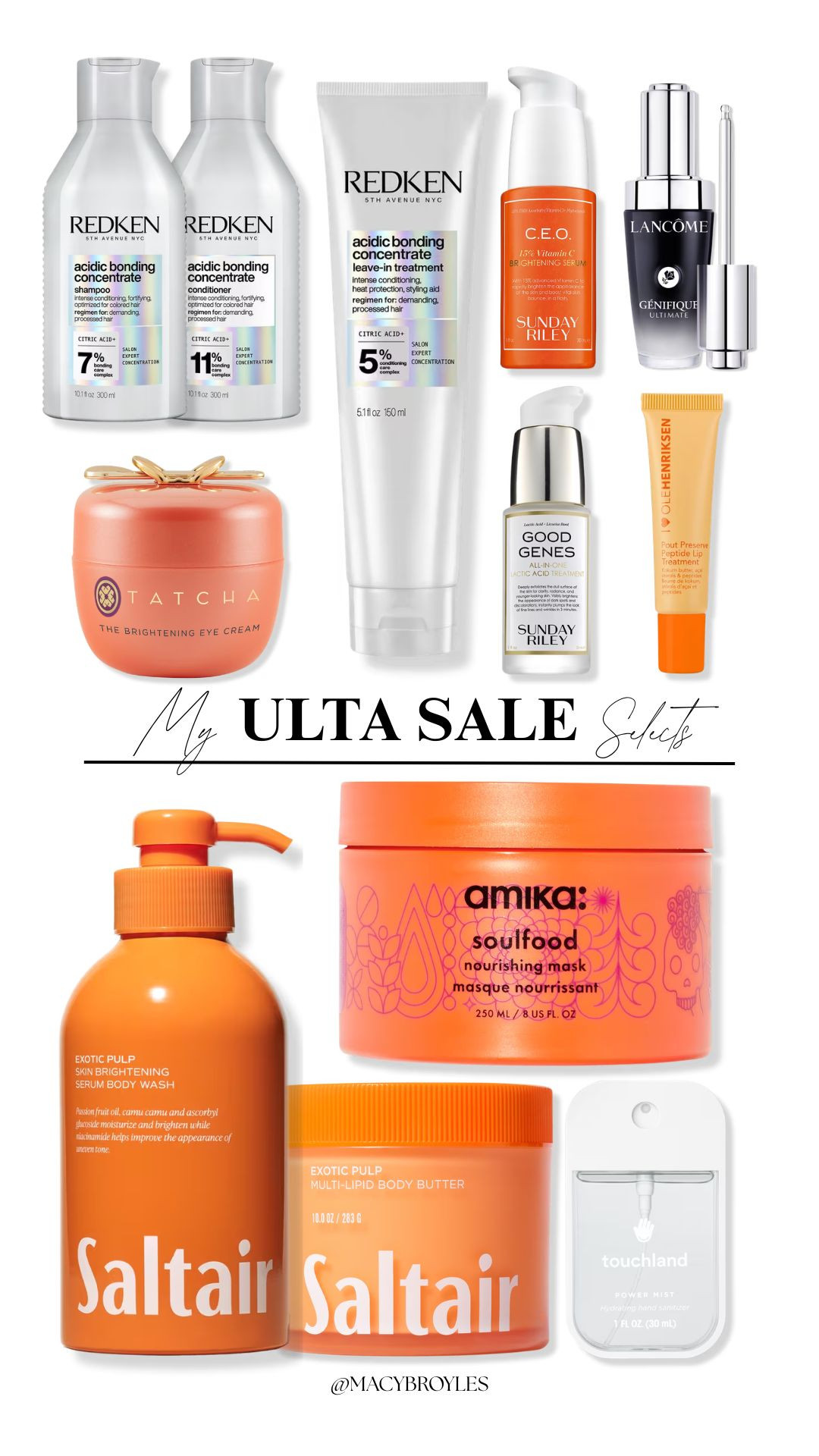 shop my ulta sale selects | redken, sunday riley, lancome, tatcha, good genes, ole henrikson, saltair, amika & touchland

online & in app enter the code MEMBERSAVINGS  

 #LTKselfcare #LTKSaleAlert #LTKBeauty
