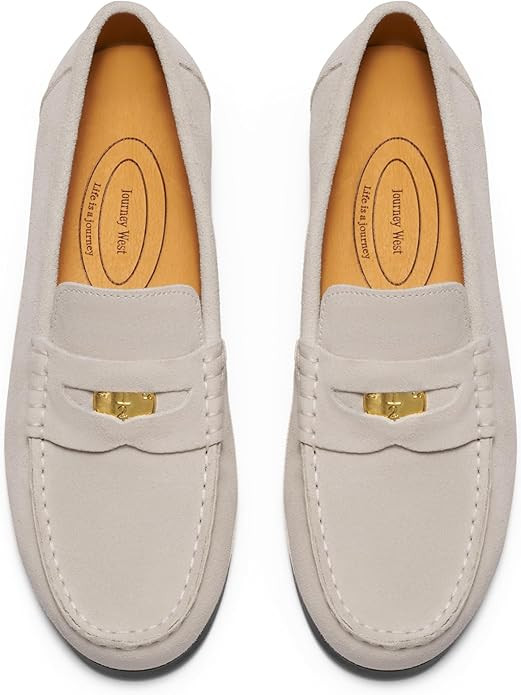 Journey West Ivy Style Suede Slip-on Penny Loafers Shoes for Women | Amazon (US)