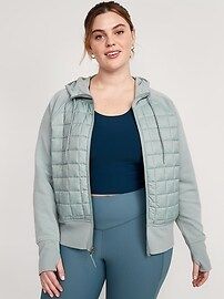 All-Seasons Dynamic Fleece Cropped Hooded Jacket for Women | Old Navy (US)