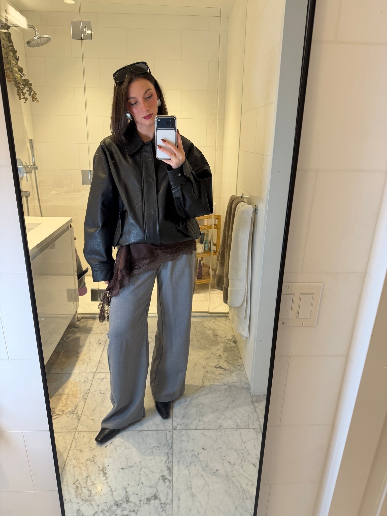 Fall layering with lace and leather 

#LTKSeasonal #LTKStyleTip #LTKFindsUnder100