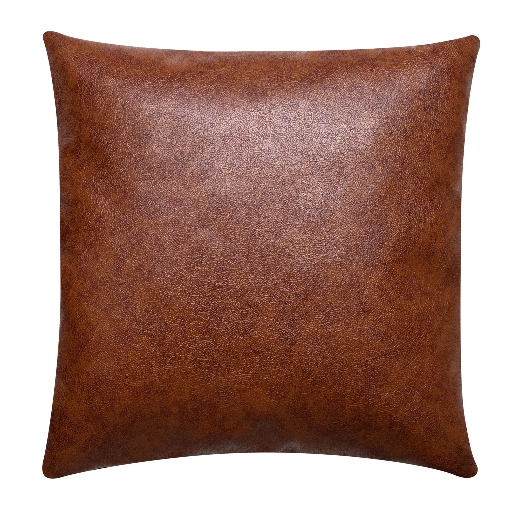 Better Homes & Gardens Pebble Faux Leather and Linen Blend Reversible, Decorative Throw Pillow, 2... | Walmart (US)