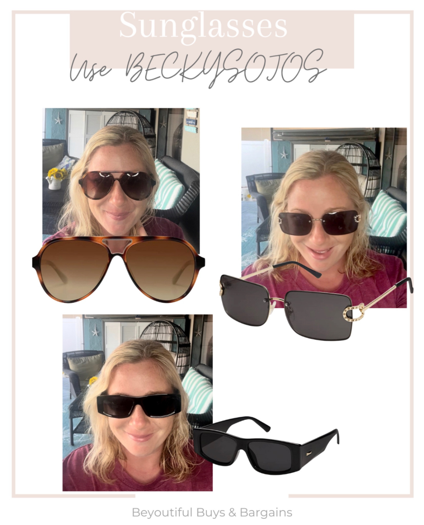 Need affordable and cute sunnies? I’ve got you covered!  Use BECKYSOJOS at checkout

#founditonamazon #amazonfashion #sunnies 

#LTKstyletip #LTKsalealert