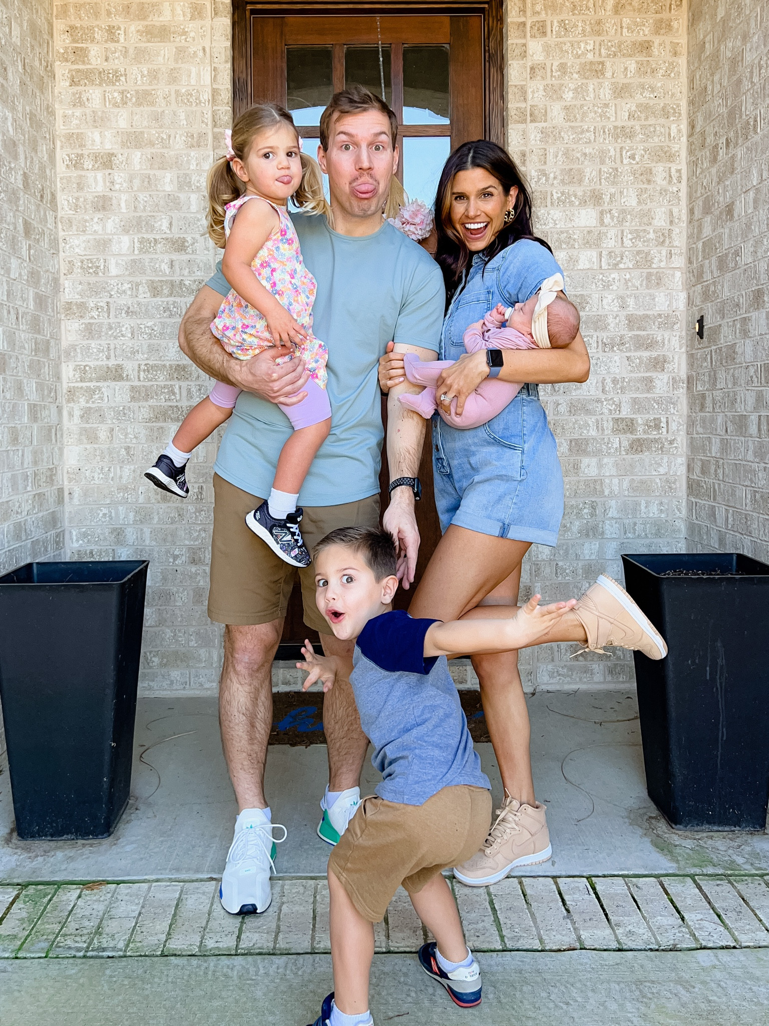 Denim romper and Nike high tops! 

#LTKSeasonal #LTKkids #LTKfamily