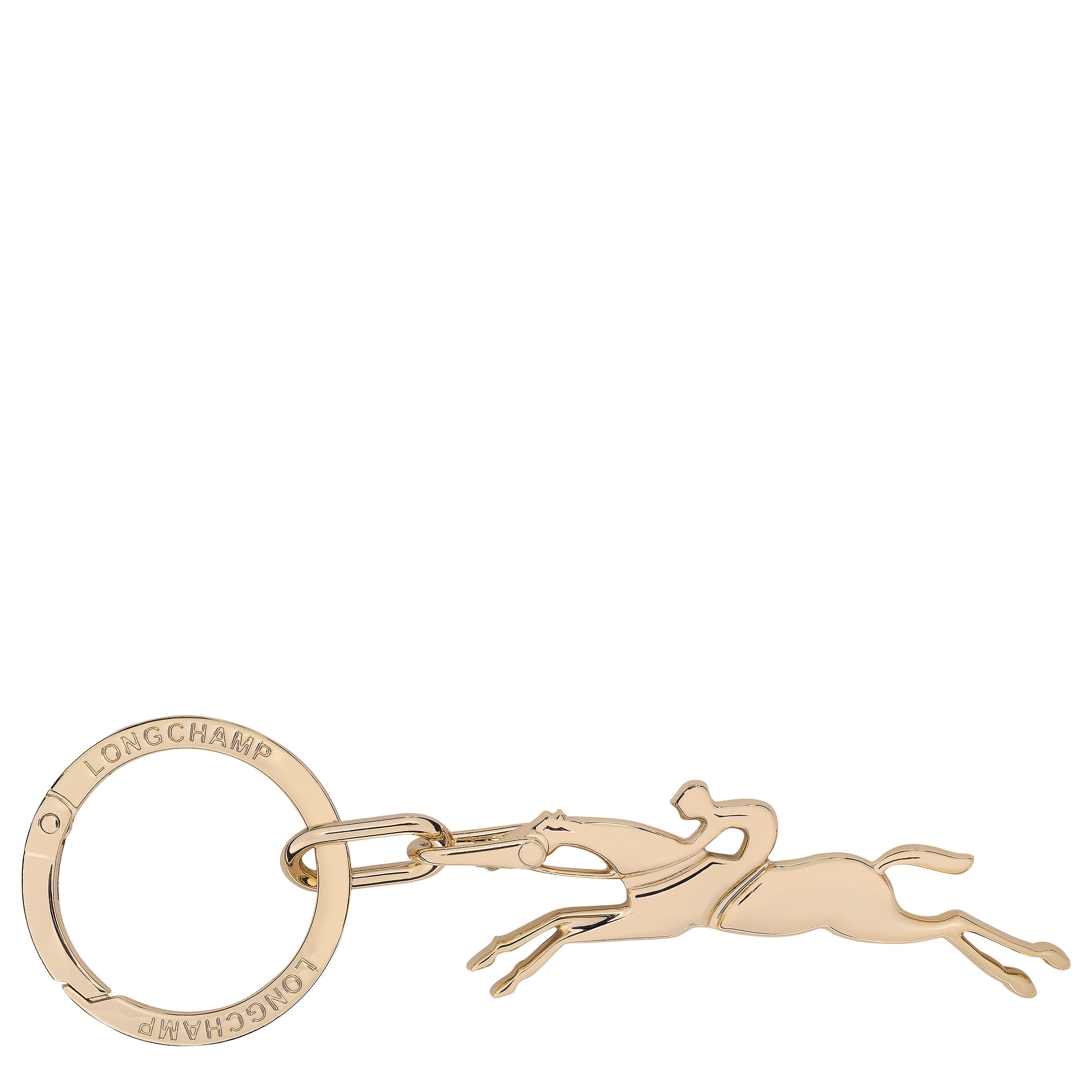 Cavalier Longchamp Keyring Very pale gold - Metal | Longchamp US | Longchamp