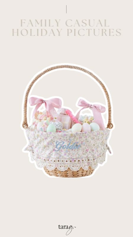 Color: Ivory, Size: Small, Basket: Seagrass, Personalization: Ballantines Script in Cameron Blue
#ltkeaster #ltkkids