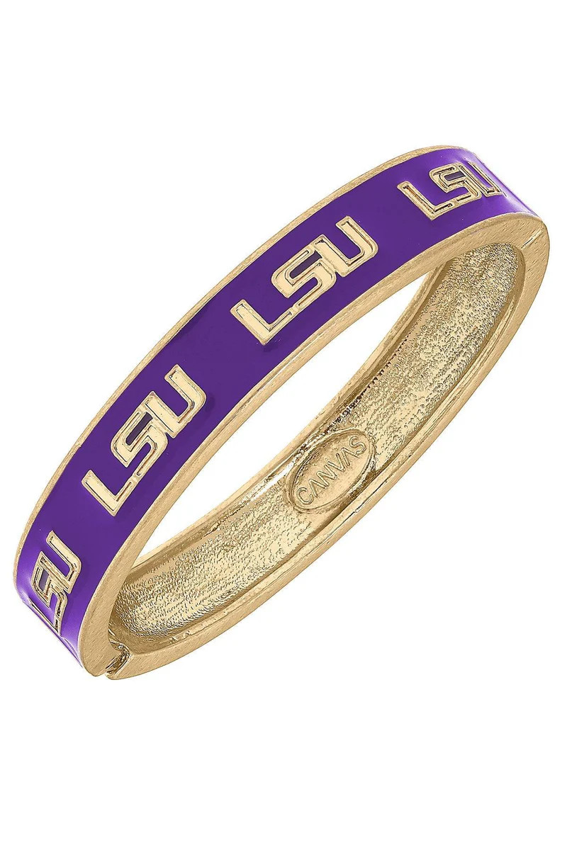 LSU Tigers Enamel Logo Hinge Bangle | CANVAS