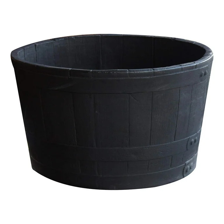 RTS Home Accents RTS Barrel Planter-Color:Black - Walmart.com | Walmart (US)