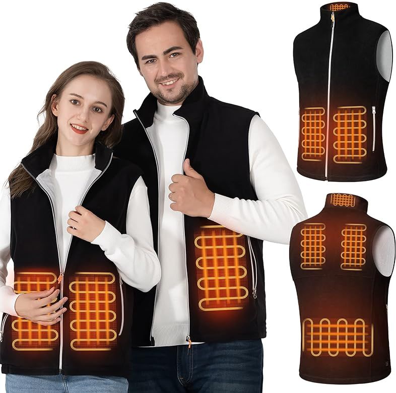 Heated Vest & heated jacket SOLJIKYE Heated Vest for Men and Women 3 Heating Levels 5/6 Heating Z... | Amazon (US)