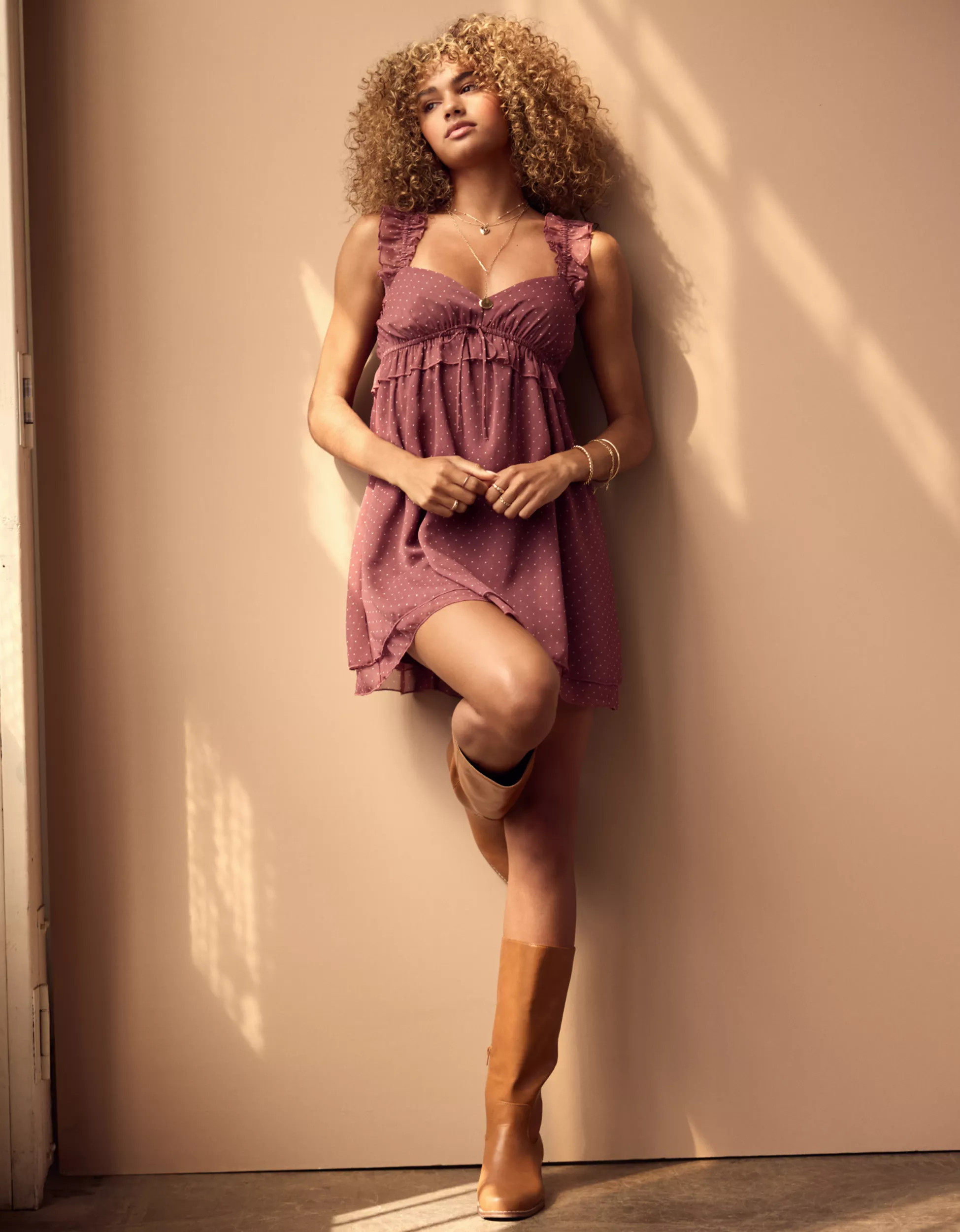 AE Ruffle Mini Dress | American Eagle Outfitters (US & CA)