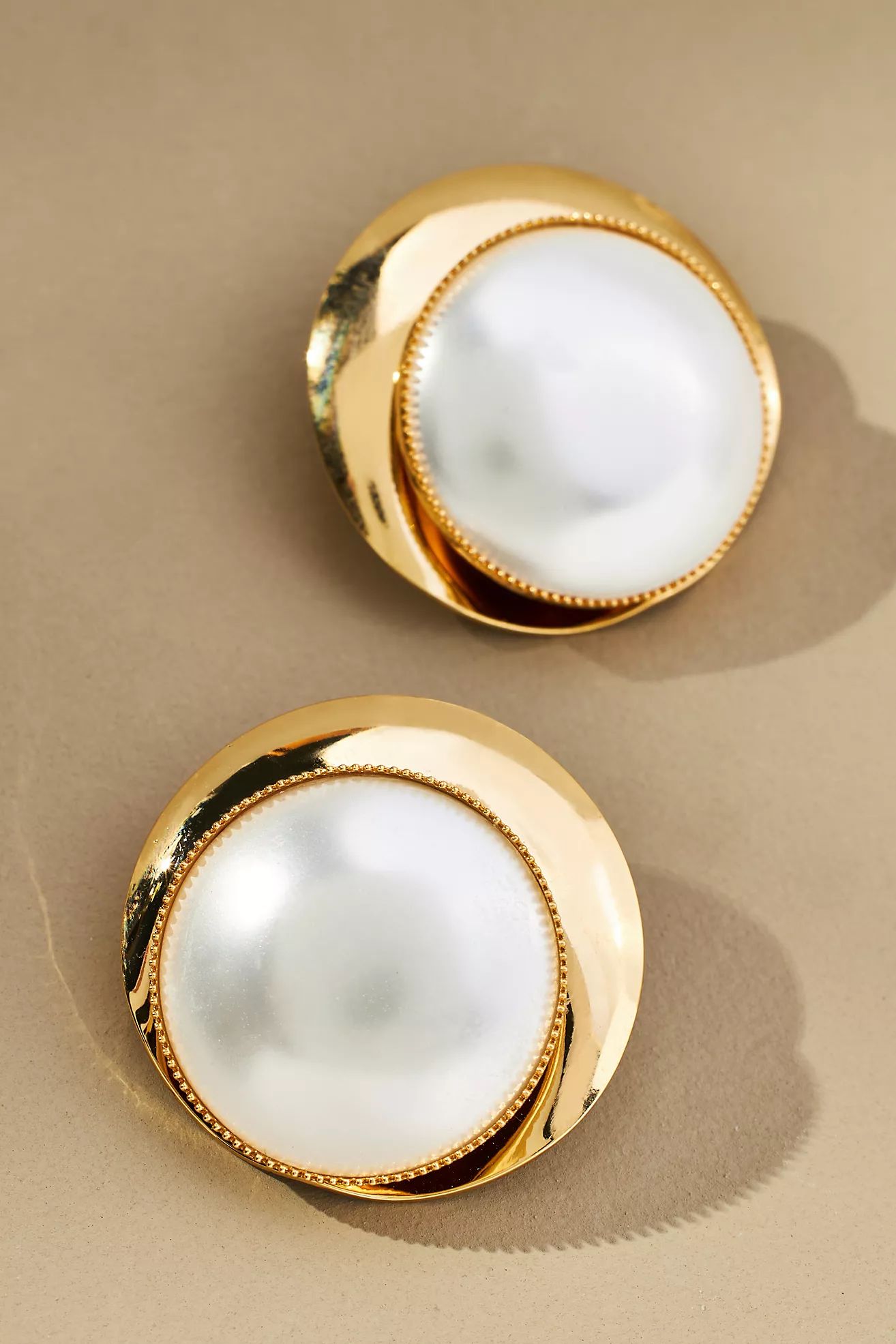 The Restored Vintage Collection: Pearl Post Earrings | Anthropologie (US)