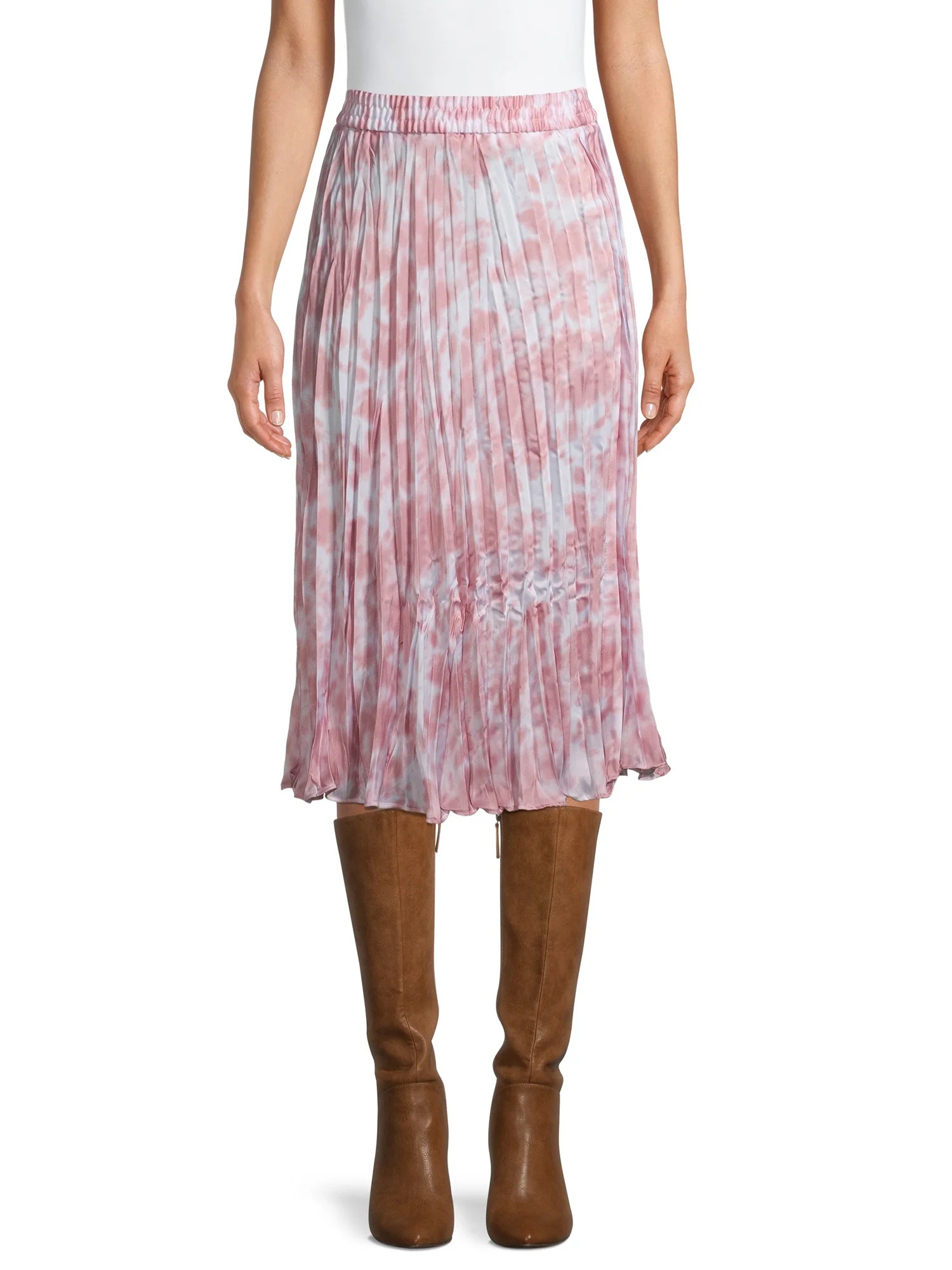 Time and Tru Women's Midi Crinkle Skirt | Walmart (US)