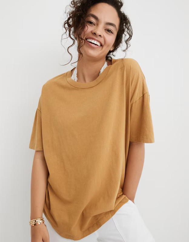 Aerie Distressed Boyfriend T-Shirt | American Eagle Outfitters (US & CA)