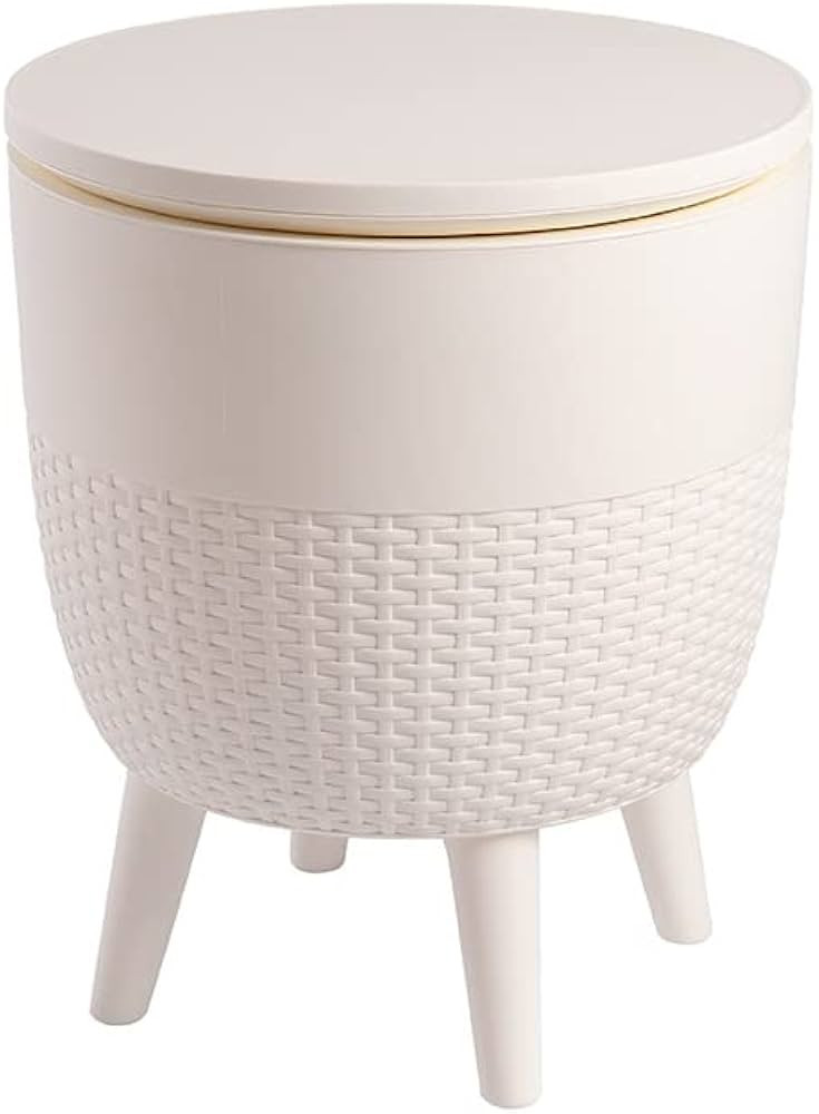 Lagoon Cancún Outdoor Cooler Bar/Cocktail/Coffee 3-in-1 Patio Table (White) | Amazon (US)