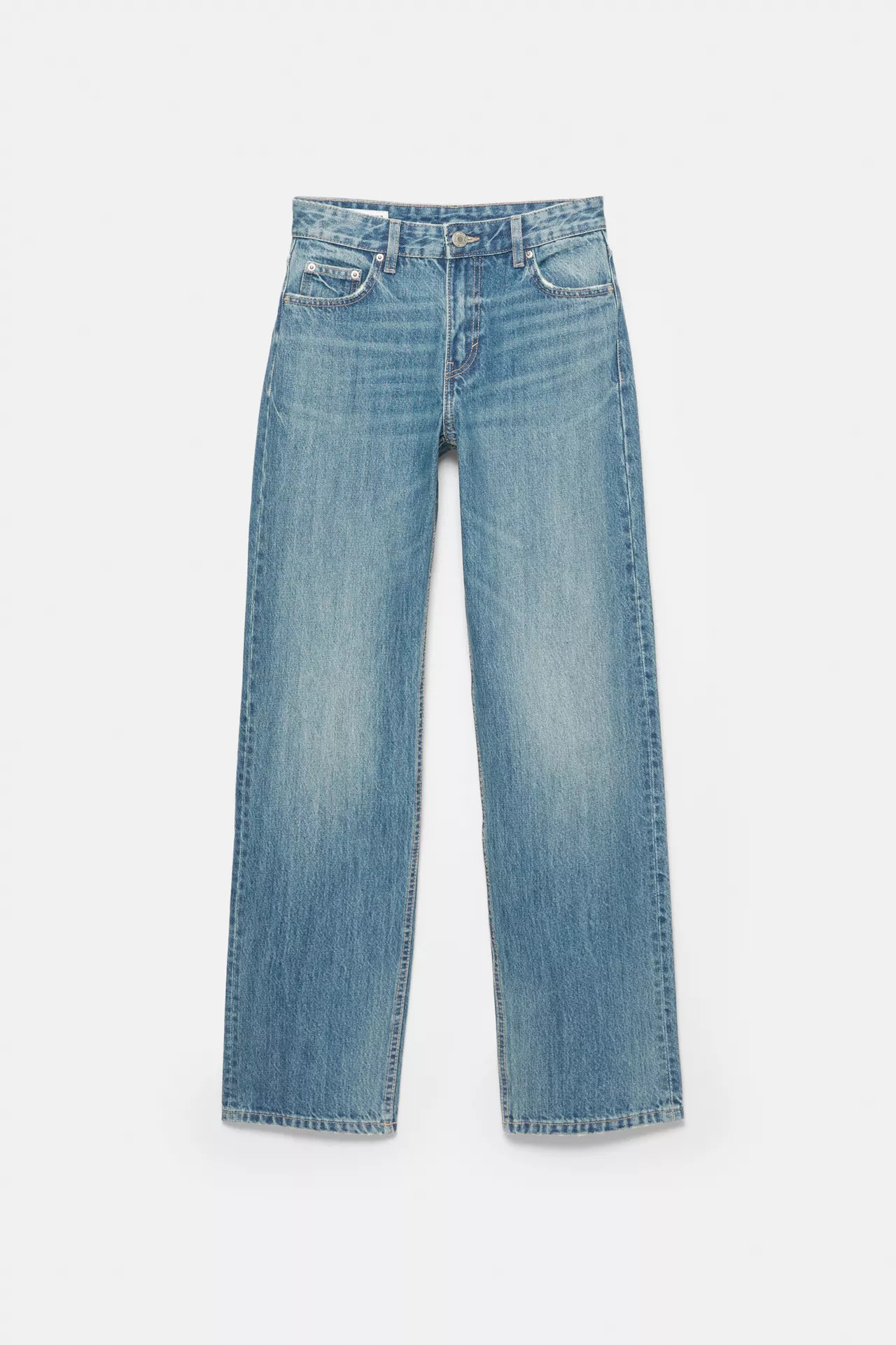 Mid-waist straight-leg jeans | PULL and BEAR UK