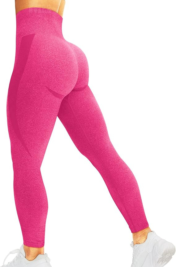 HIGORUN Women Seamless Leggings Smile Contour High Waist Workout Gym Yoga Pants | Amazon (US)