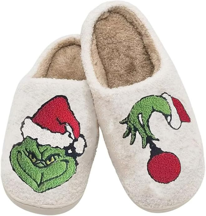 Women Men's Christmas Slippers Funny Halloween Pumpkin Slippers Winter Cozy Warm Plush Indoor Out... | Amazon (US)