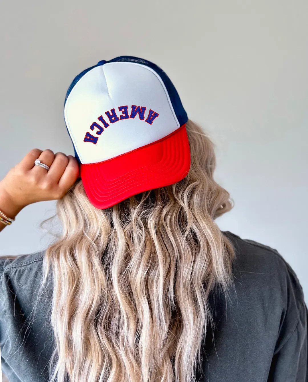 Embroidered Rope Hat Upside Down July 4th, America Foam, Fourth of July Hat, July 4th Emroidery, ... | Etsy (US)