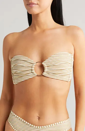 MONTCE Tori Neutral Stripe Bandeau Bikini Top | Nordstrom | Nordstrom