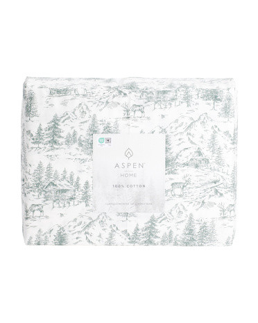 Toile Pine Tree Cotton Sheet Set | TJ Maxx