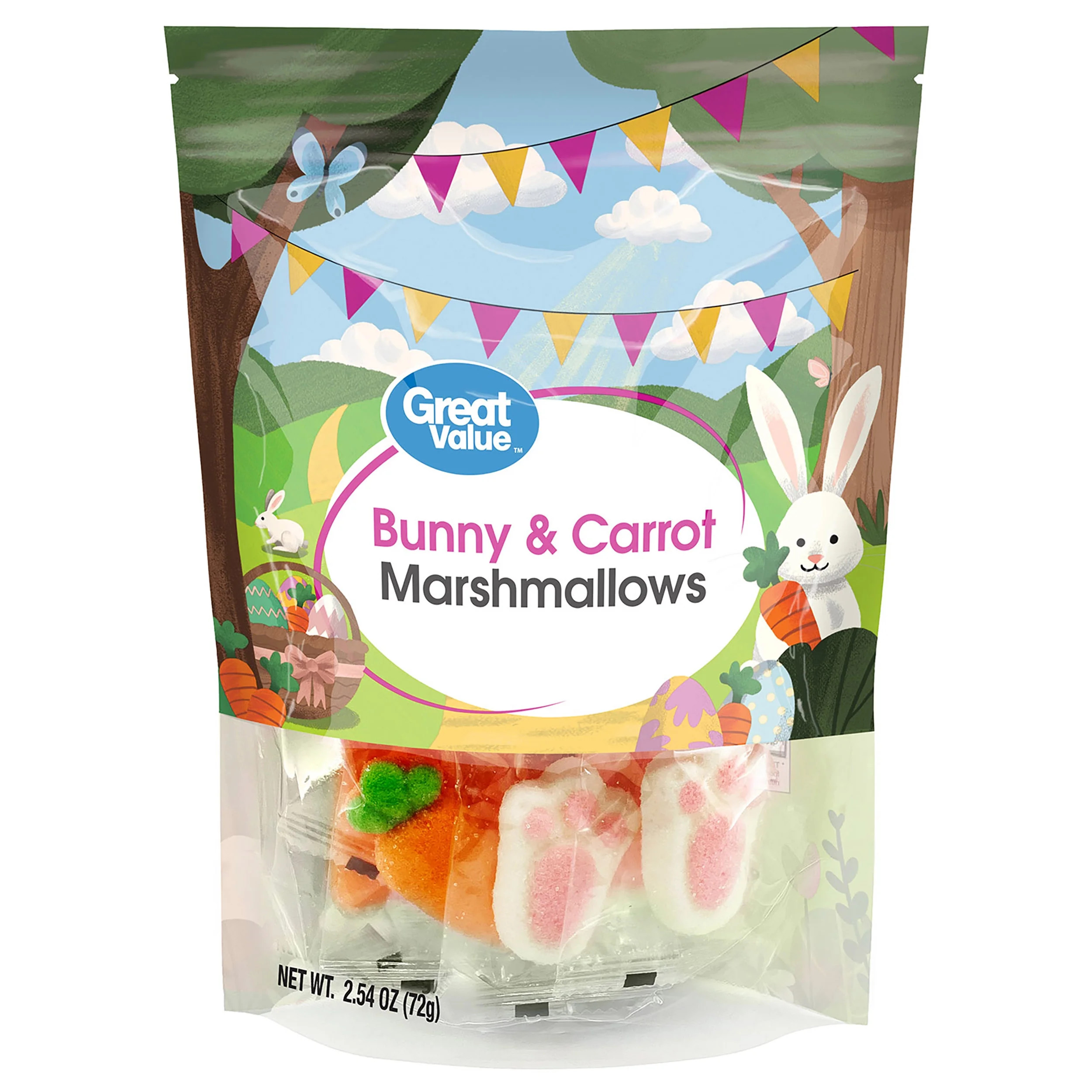 Great Value Easter Bunny and Carrot Marshmallow, 2.54oz - Walmart.com | Walmart (US)