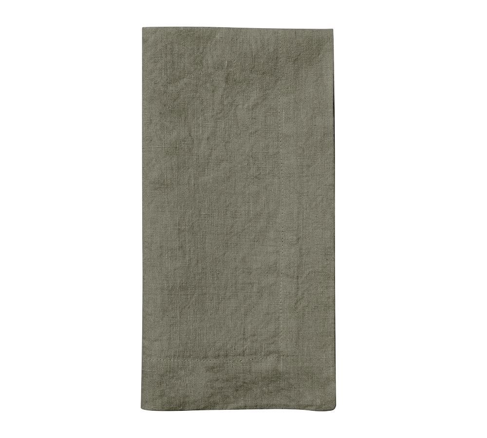 Mason Oversized Linen Napkins - Loden | Pottery Barn (US)