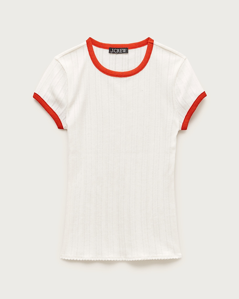 Pointelle ringer T-shirt | J. Crew US