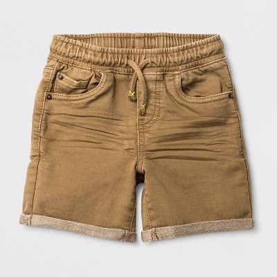Toddler Boys' Pull-On Denim Shorts - Cat & Jack™ Khaki | Target