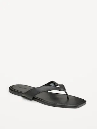 Faux-Leather Flip Flop for Women | Old Navy (CA)