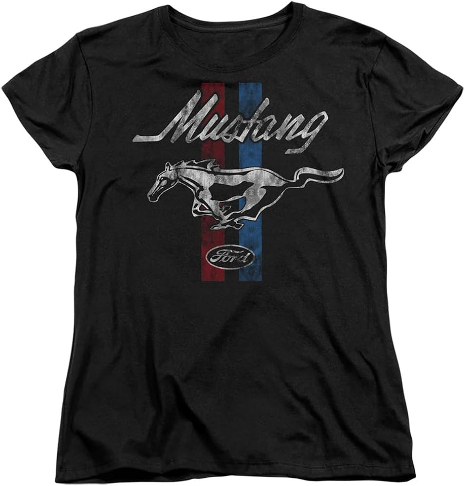 Ford Mustang Mustang Stripes Women's T Shirt | Amazon (US)