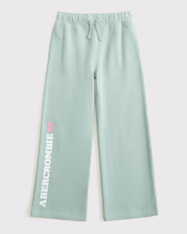 logo wide leg sweatpants | Abercrombie & Fitch (US)