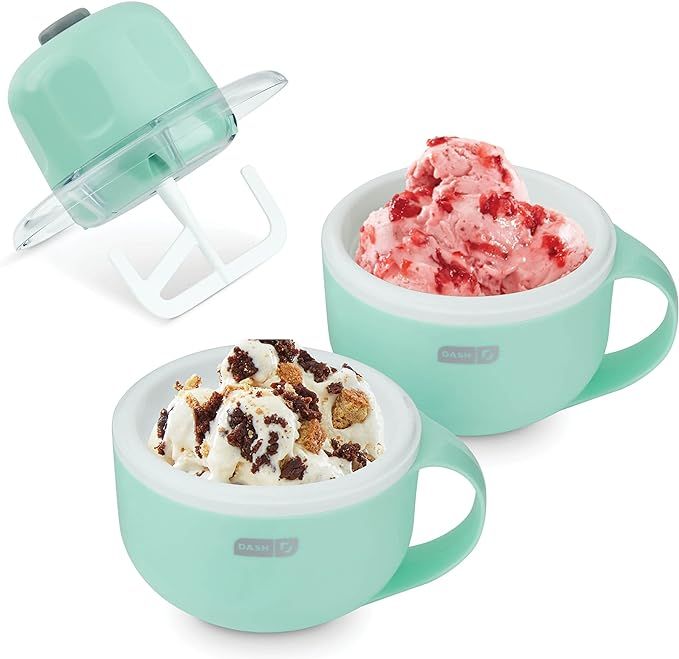 DASH My Mug Ice Cream Maker Machine (Aqua): Multi-Purpose Soft Serve Ice Cream Machine with (2) B... | Amazon (US)