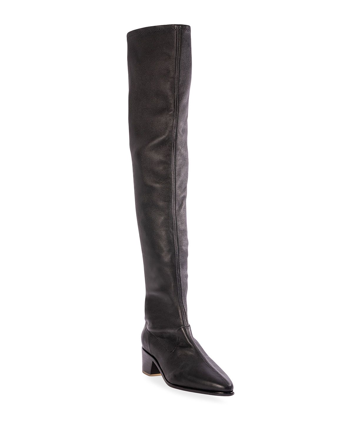 Amy Stretch Leather Thigh-High Boots | Neiman Marcus