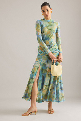 Bardot Lea Floral Mesh Midi Dress | Anthropologie (UK)