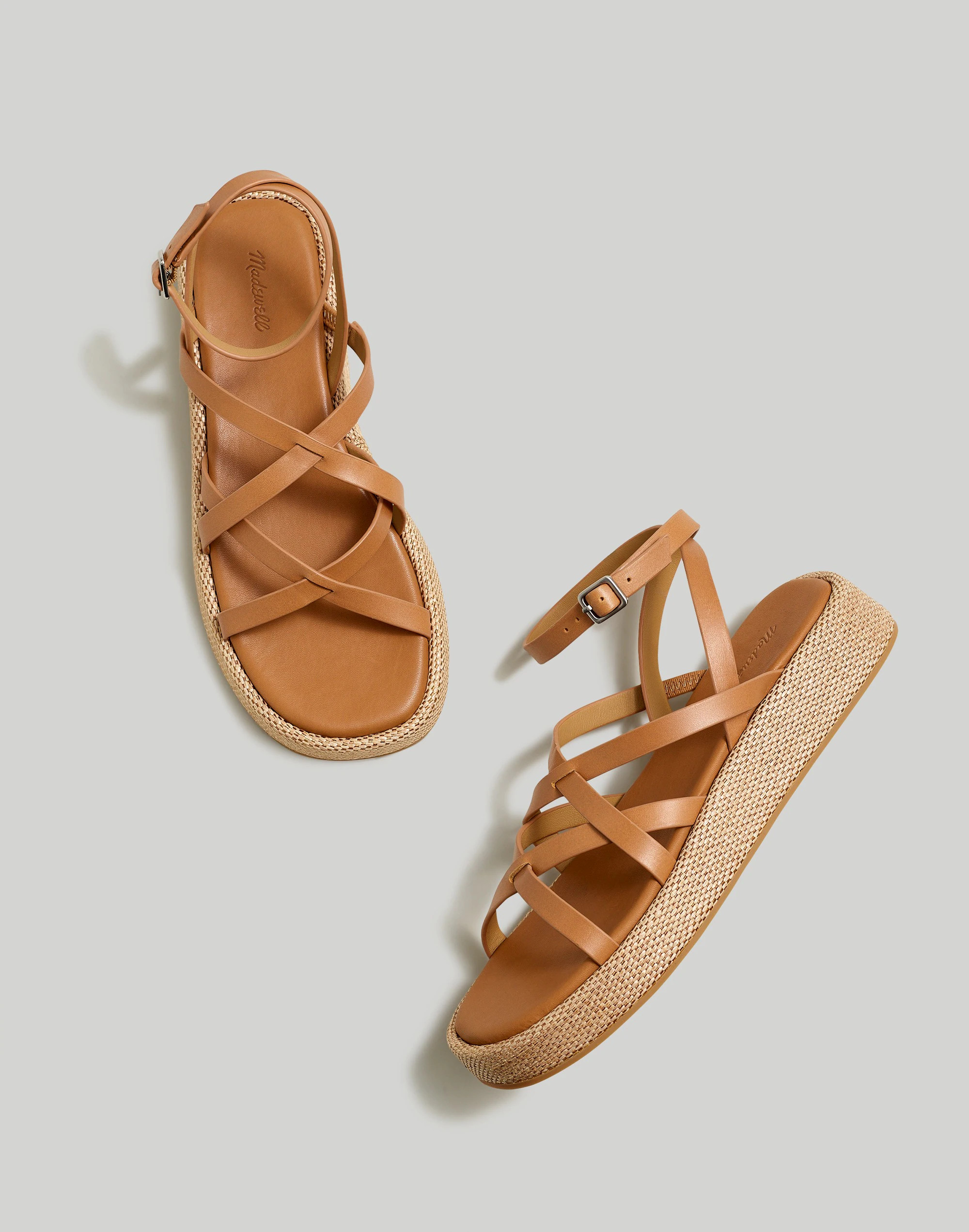 The Sabina Raffia-Flatform Sandal | Madewell