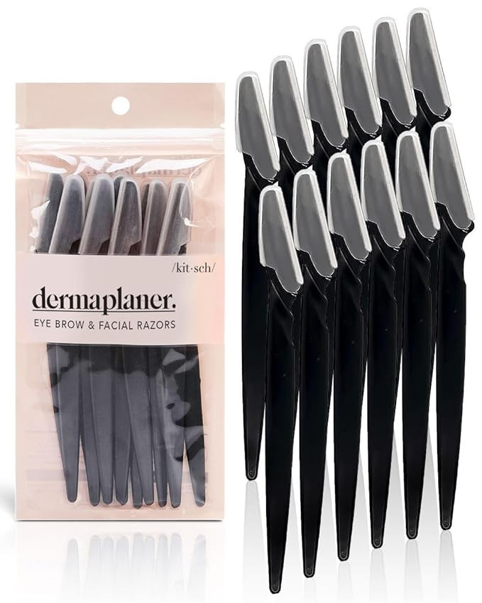 Kitsch Dermaplaning Tool Set - Facial Hair Removal for Women, Face Razors for Women, Peach Fuzz &... | Amazon (US)