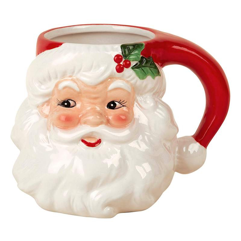 Vintage Santa Mug, 26Oz, Red, Ceramic, sold by At Home | At Home